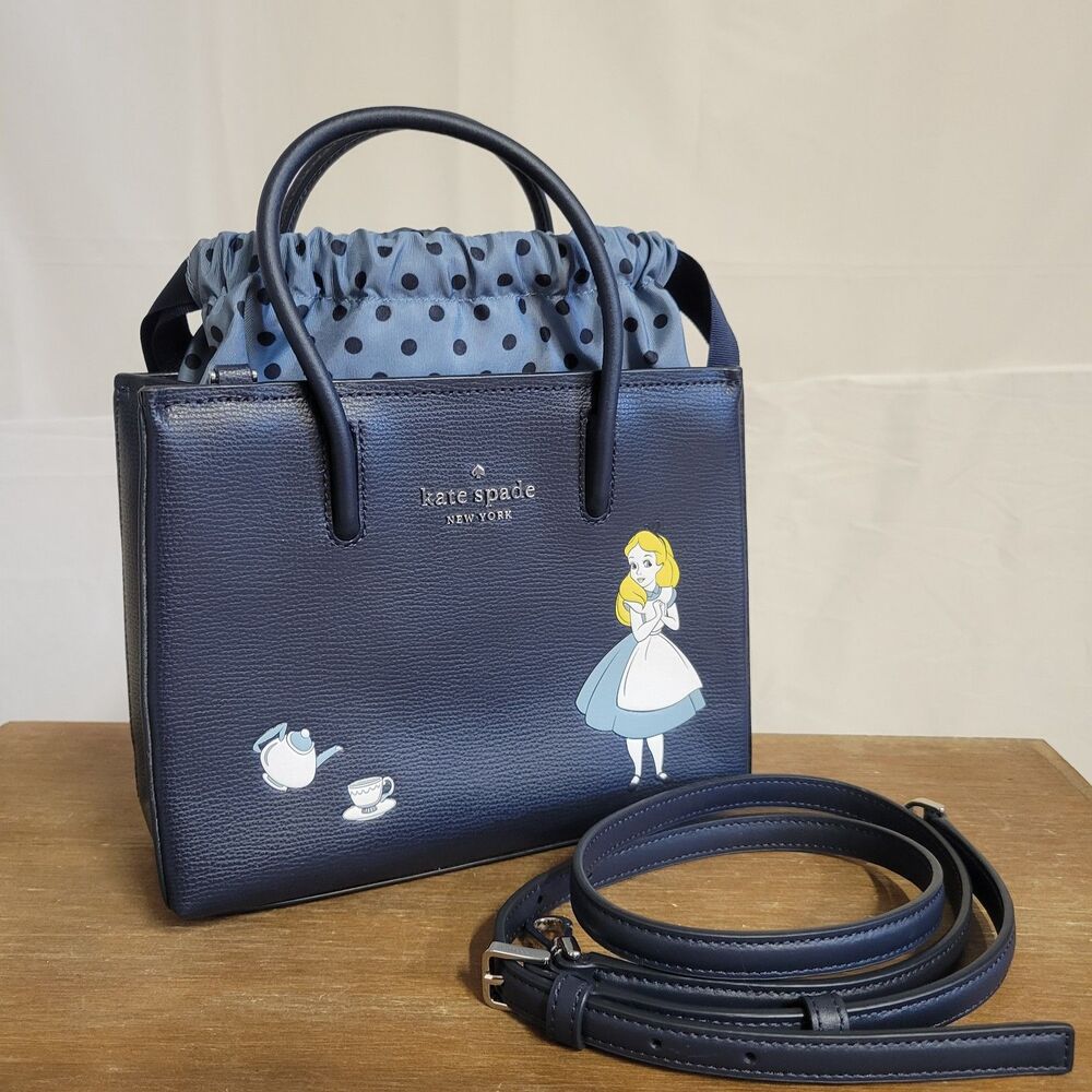 Disney x Kate Spade Alice in Wonderland Leather Crossbody Tote Bag + Strap